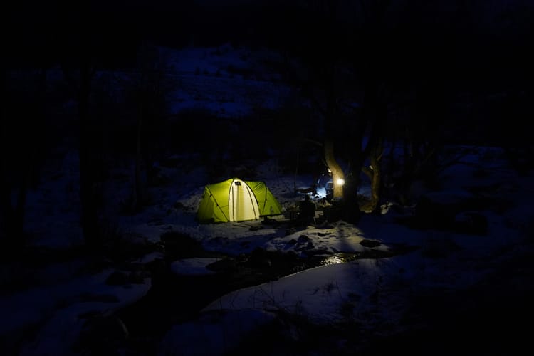 Camp Ing – Начало. Попытка переночевать в палатке зимой.